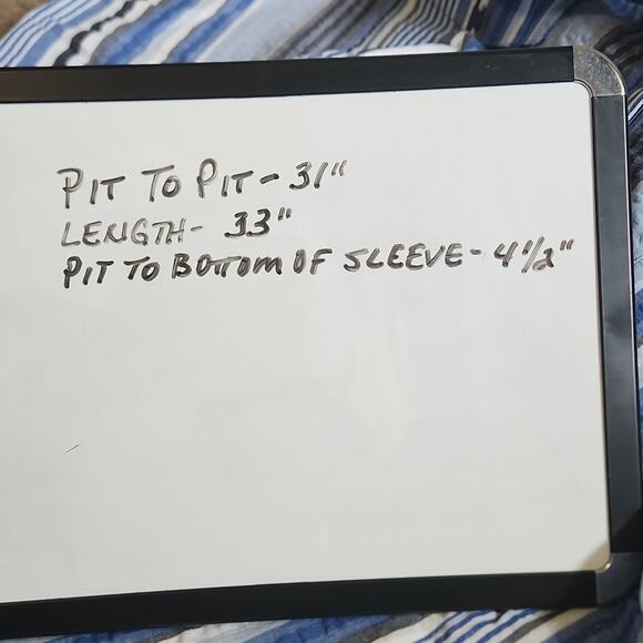 Roaman's Womens Multi-colored Striped V-neck Button Top Size 30W NWOT Seersucker - Picture 12 of 12